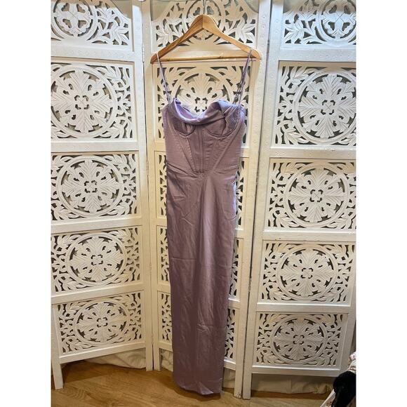 House of CB Charmaine Lavender Corset Maxi Dress Size M Medium - Picture 5 of 10